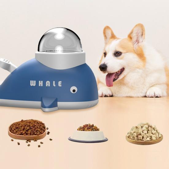 Interactive Dog Treat Dispenser Cats Puzzle Feeder Whale Design Fun Slow Feeding Pet Treat