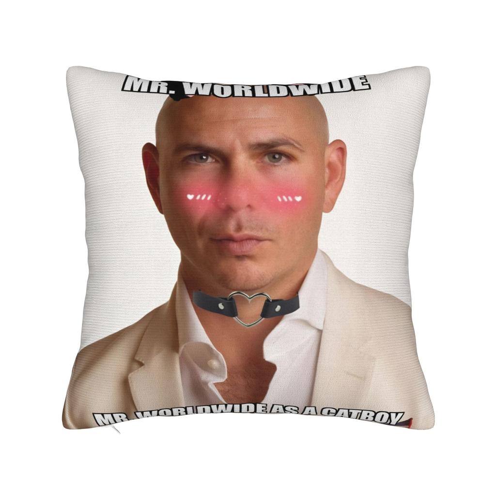 Decorative Pillow Covers Pitbull Mr Worldwide Tour Merch Home Throw Pillow Case Cover Square MultiSize
