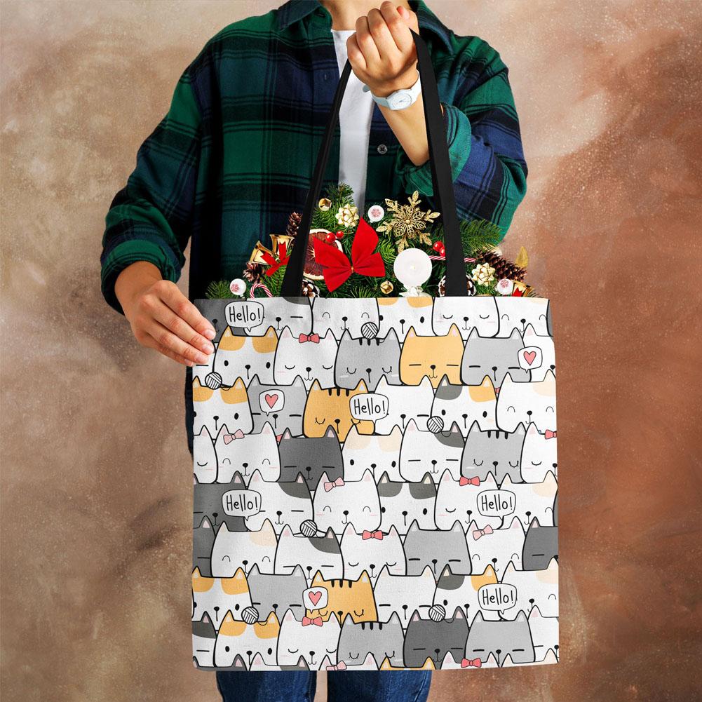 Hund Niedlicher Druck Lässige Umhängetasche Kapazität Damen Einkaufen Wiederverwendbare Handtasche Große Canvas Reise Strand Tragetaschen KTY