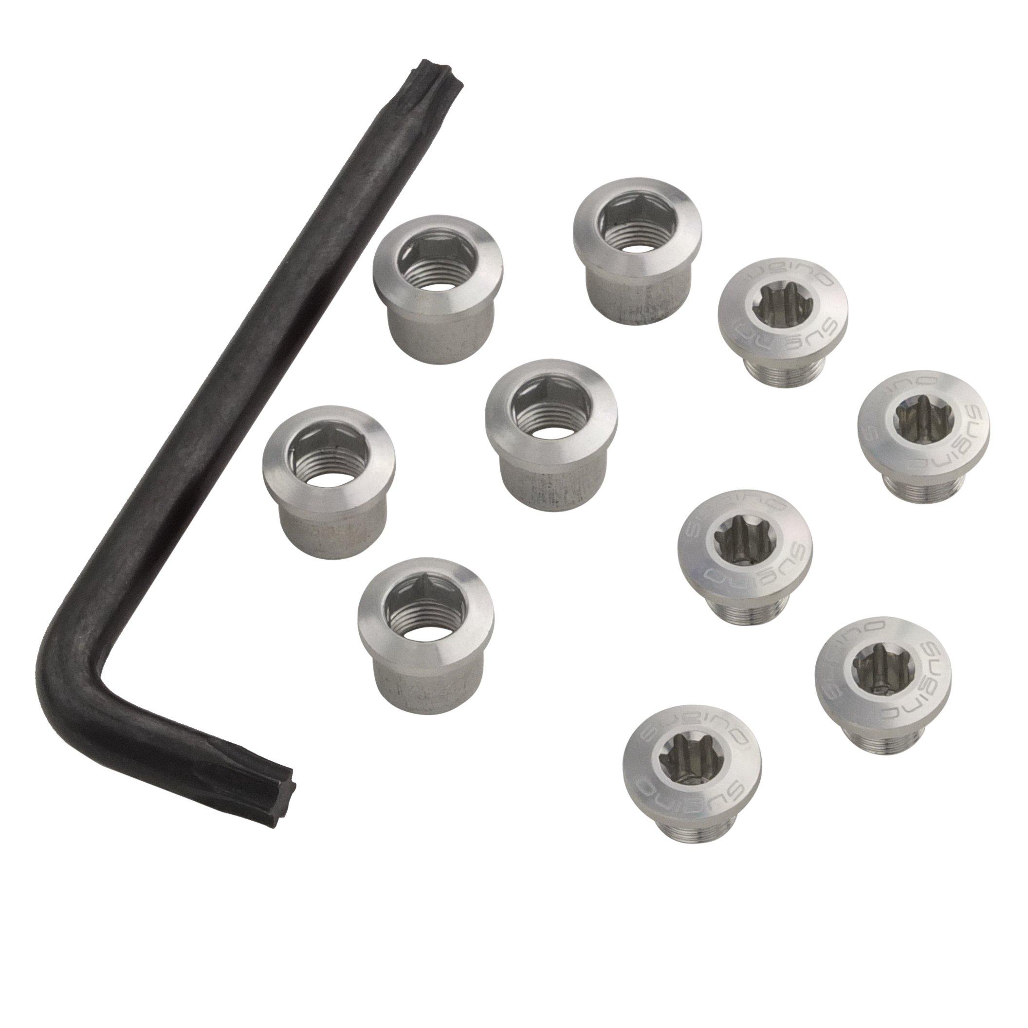 

Sugino 703 Aluminum DOUBLE Screw Set Silver