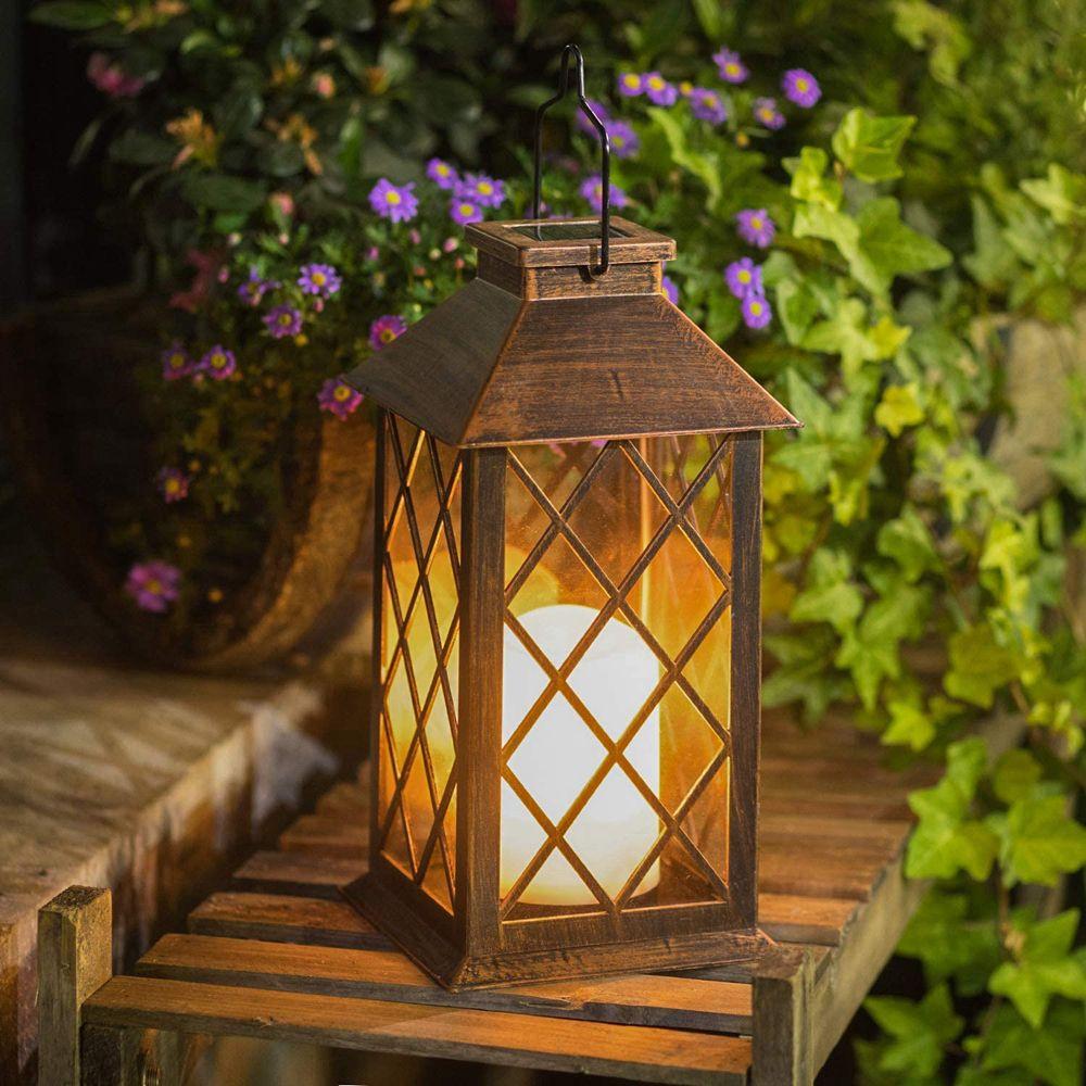 

Yard Outdoor Flameless Garden Decoration Flickering Solar Lanterns Night Light Mason Jar Fairy Lamp бронзовий