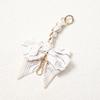 Elegant Hand-Woven Scarf Chain with Bow Decoration Pendant for Bag Strap Modification.