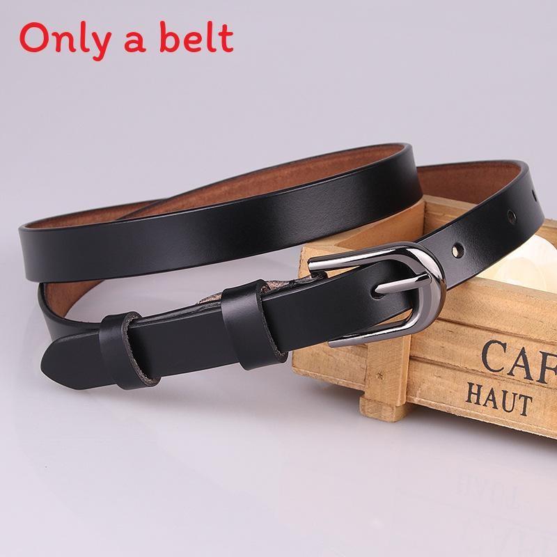 Elegant Genuine Leather Waist Belt With Alloy Buckle For Office And Casual Outfits
