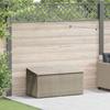 Garden Storage Box Light Grey 110x50x58 Cm Poly Rattan