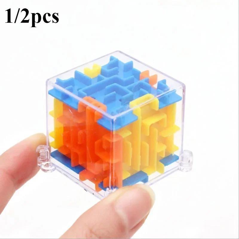 

1/2шт 3D трехмерные лабиринтные игрушки, многогранные лабиринтные шаровые игрушки, трехмерный кубик Рубика, подходящий для тренировки координации рук и мозга 1pc разноцветный