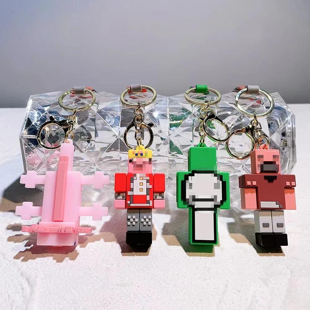Trendy Acrylic Key Ring with Cartoon Characters Bag Charm Backpack Pendant Car Keyring - Fun Gift for Friends Long Lasting