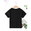 Boys Airplane Print Crewneck Casual Short Sleeve Tee