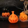 Indoor Halloween Party Lighting Night Light, Flameless Pumpkin LED Lamp, Decorative Warm Glow Decoration Atmosphere Light for Holiday Home Decor Safe