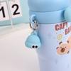 850ML Cartoon Cute Thermal Water Bottle With Straw Handle Large Capacity Student and Children Double Drinking Tumbler Coffee Cup