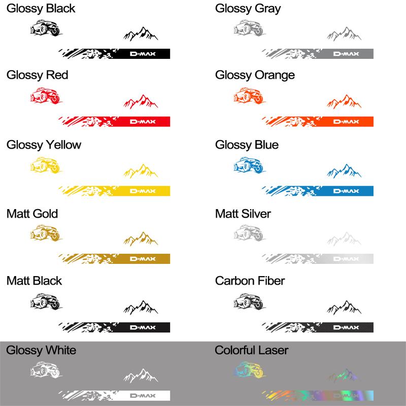 Car Rear Tail Sticker For Isuzu Dmax D Max Graphics Mountain Stirpes Kit Pickup Decor Decal Vinyl Cover Auto Tuning Accessories