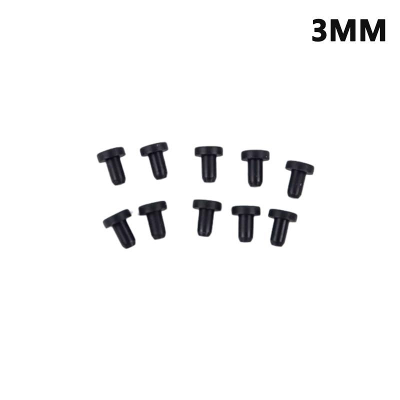10Pcs Solid Rubber Hole Caps 3mm-12mm High Temperature Resistance T Type Silicone Seal Hole Plugs Dust-proof Gasket End Caps