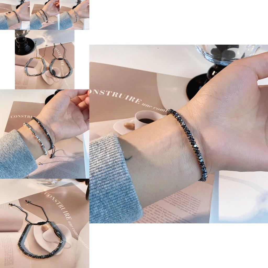 Modern Chic Iridium Bracelet Handmade Geometric Design Unisex Fashion Jewelry