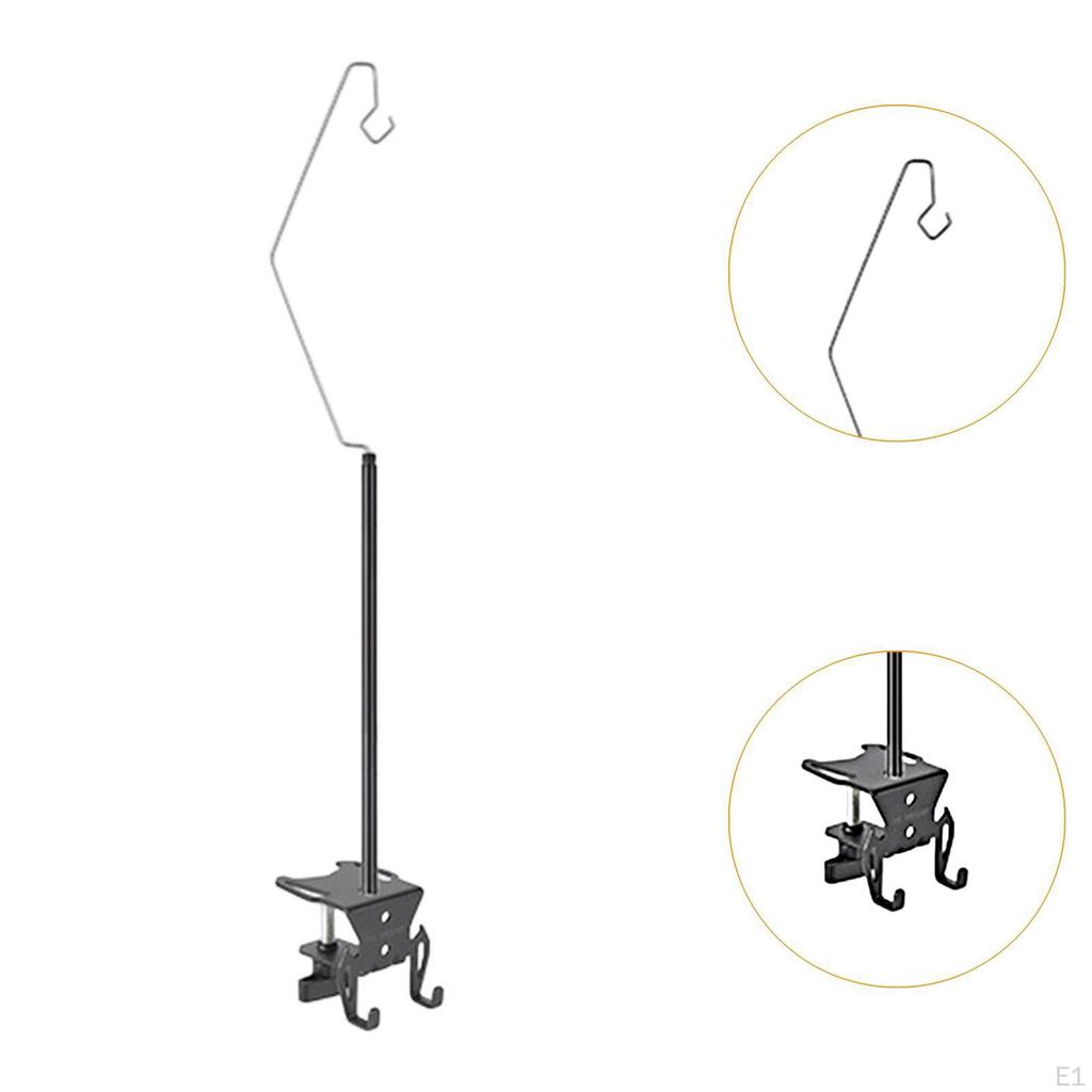 Tank Hook Organizer, Camping Light Holder, Accessory, Black, Ideal for Outdoor Activities