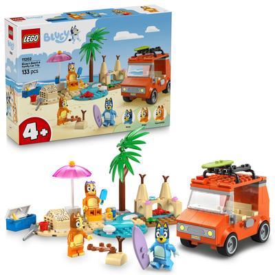 LEGO Bluey Familie Strandparty Spielzeug, Geburtstagsgeschenk, Lernbausteine, Rollenspiel für Jungen und Mädchen, Alter 4, 5 und 6, 11202