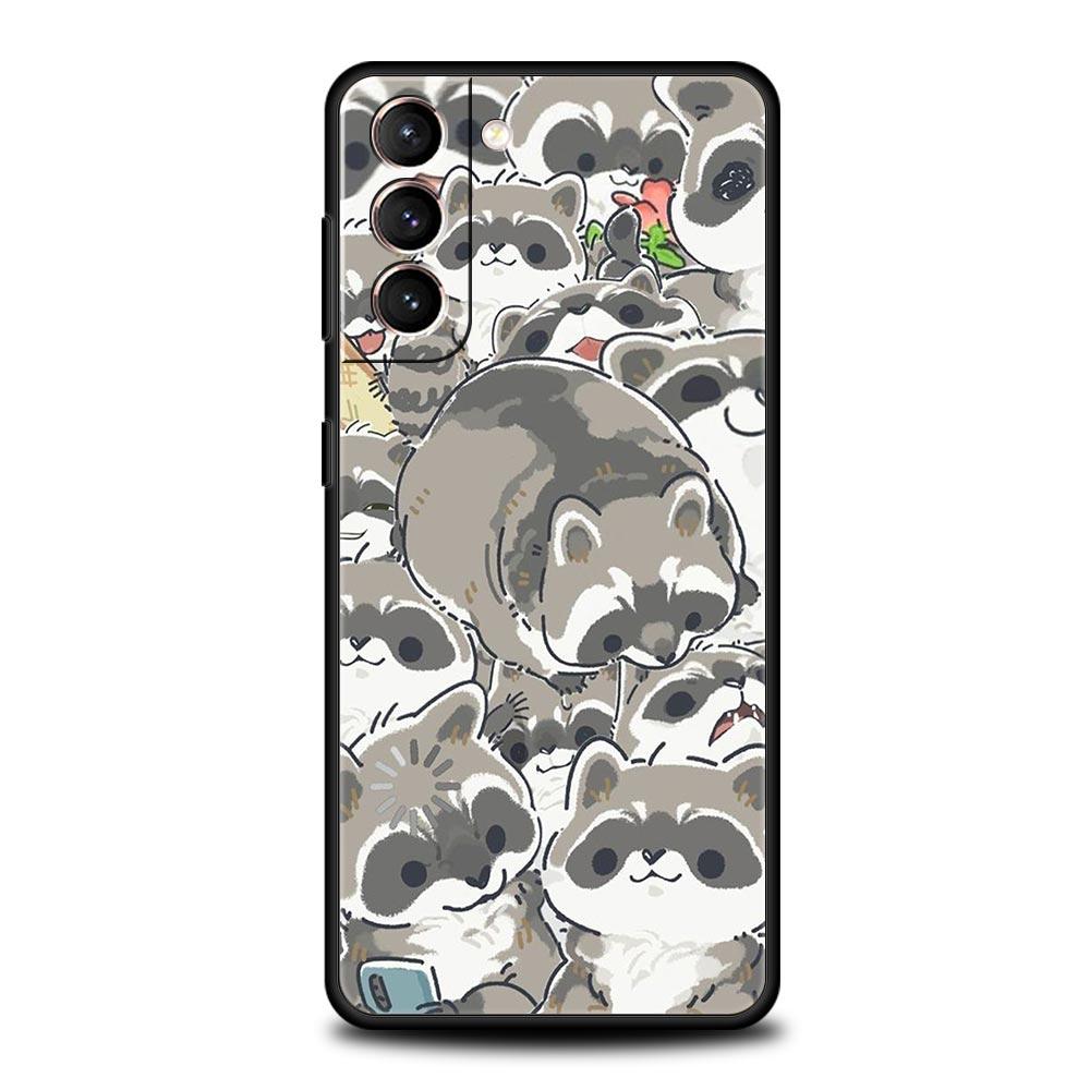 

mapache Phone Case For Samsung Galaxy S24 S23 S22 S20 Ultra S21 FE 5G S10 S9 Plus S10E S8 Soft Silicone Cover Samsung S24