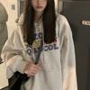 American Sweater Women's Trendy Brand Loose Retro Letter Printing Hooded Hong Kong Style Versatile Casual Jacket