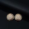 4Pcs/Set Jewelry Sets Hollow Round Pendant Rhinestone Decor Alloy Women Fashion Jewelry Sets for Gifts