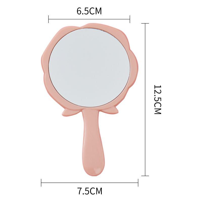 Tragbarer Retro-Handspiegel mit Griff – Stilvolles Design für Mädchen