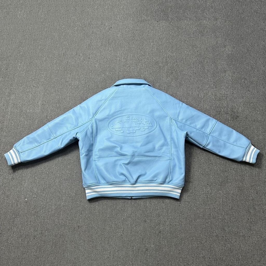 Leather Jacket Classic Black Leather Baseball Coat