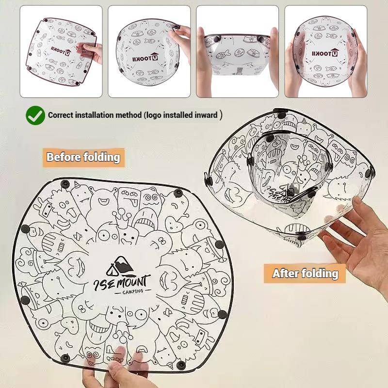 Collapsible Bowl Set Outdoor Camping Foldable Tableware Ultralight Portable Plastic Folding Bowl Dinner Plate Cup Travel Picnic