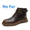 Brand Winter Mens Fur Army Military Boots Casual Leather Shoes Fashion Designer Motorcycle Man Boots Botas Warm Outdoor Footwear