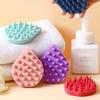 Silicone Shampoo Brush Scalp Massage Brush Wet and Dry Hair Washing Brush Water Droplets Shaped Shampoo Comb for Daily