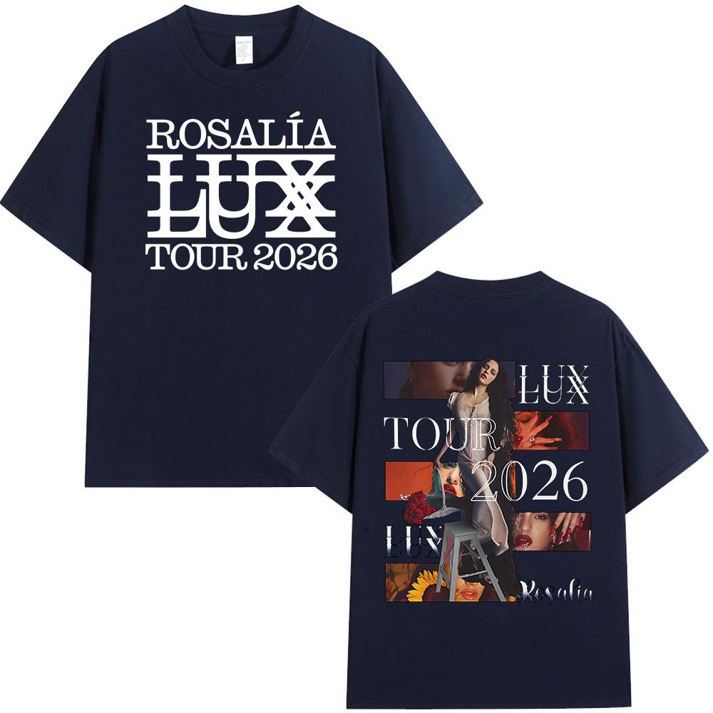 Rosalia LUX Tour Album 2026 T Shirts Unisexs Women Clothing Fashion Harajuku Short Sleeve Tshirts Casual Cotton Oversized Tshirt