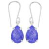 CERTIFIEED Natural 55 Ct Purple Sapphire PEAR Cut Earring Pair For Gift AI-136-NS