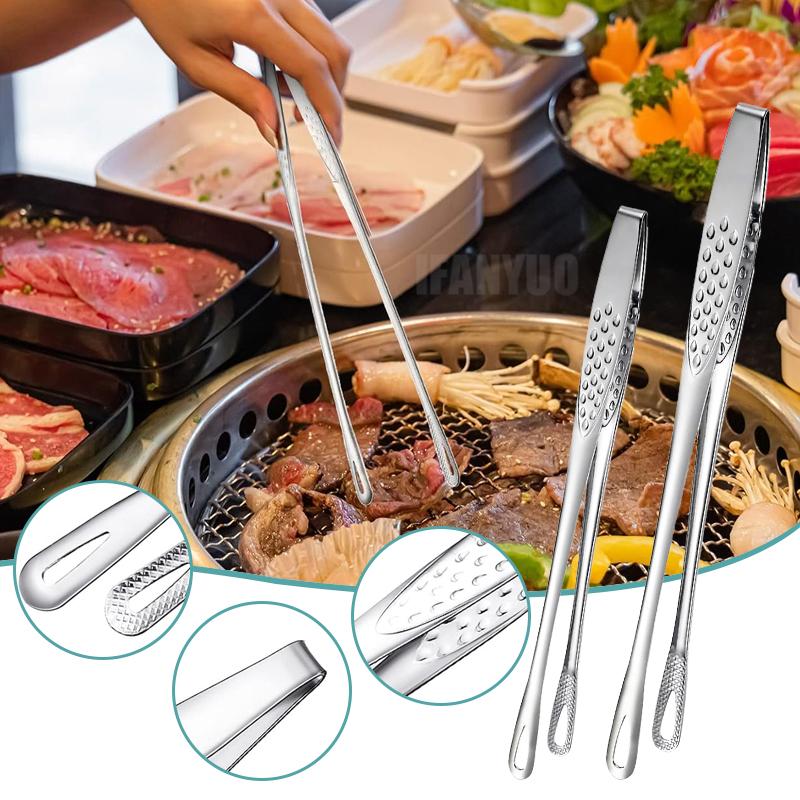 Multifunction Barbecue Tongs Food Tongs Food Clip Kitchen Gadgets Stainless Steel Churrasco Tweezers Clip Buffet BBQ Tools