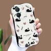 Cute Cartoon Pattern Cream Texture Casing Wavy Edge Soft Silicone Cover Phone Case for Vivo