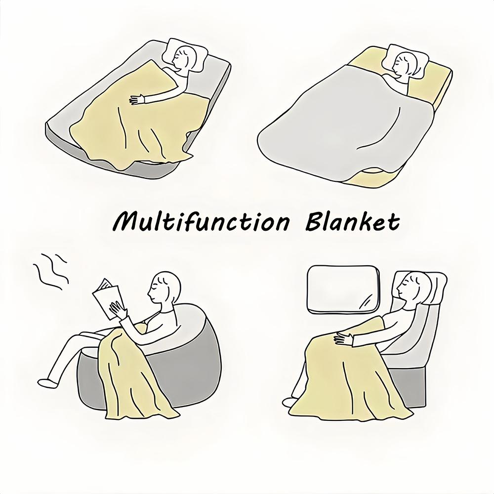 1pc French Fries Design Winter Flannel Blanket Soft, Warm, and Tear-Resistant Throw for Sofa, Bed or Office