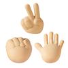Simulated Gesture Stress Relief Toy Slow Rising Rock Scissors Paper Squeeze Toy Soft TPR Hand Gesture Fidget Sensory Toy
