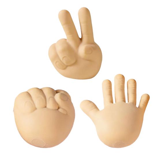 Simulated Gesture Stress Relief Toy Slow Rising Rock Scissors Paper Squeeze Toy Soft TPR Hand Gesture Fidget Sensory Toy