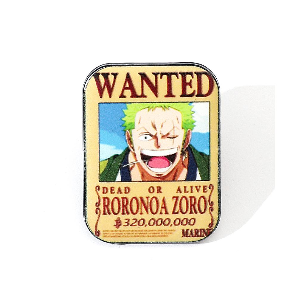 

Roronoa Zoro Pirates Reward Cartoon Brooch Classic Enamel Pin Metal Badge Jewelry for Clothing And Backpack Accessories Gift