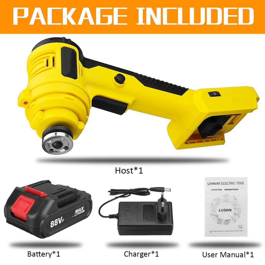 Electric Mini Angle Grinder Adjustable Speed Li-ion Battery Cutting Power Tool For 18V Battery 10000RPM 88VF 1580W