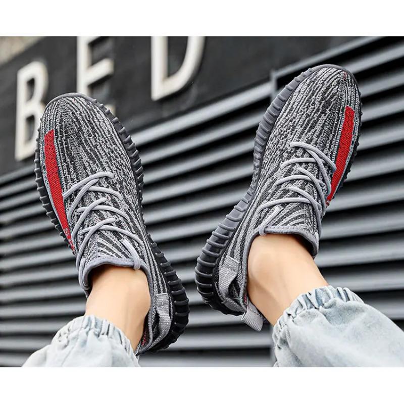Herren Strick Laufschuhe Atmungsaktiv Leicht Nicht-rutschend Sneaker Bequem Freizeit Sportschuhe