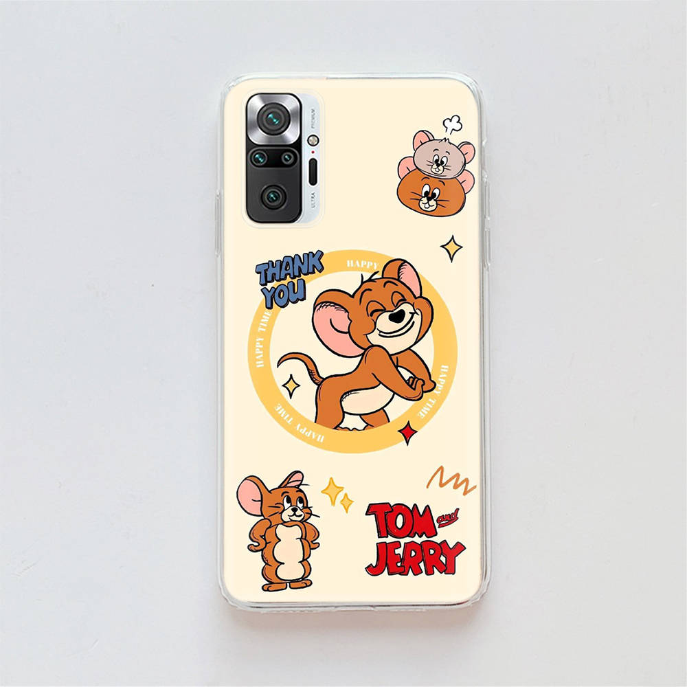 Transparente Hülle für Samsung A04 A14 A23 A34 A54 M23 M33 M52 M53 Realme Narzo 50 50I 50a Prime C35 C55 C30S 10 9 Pro T-91 Tom und Jerry