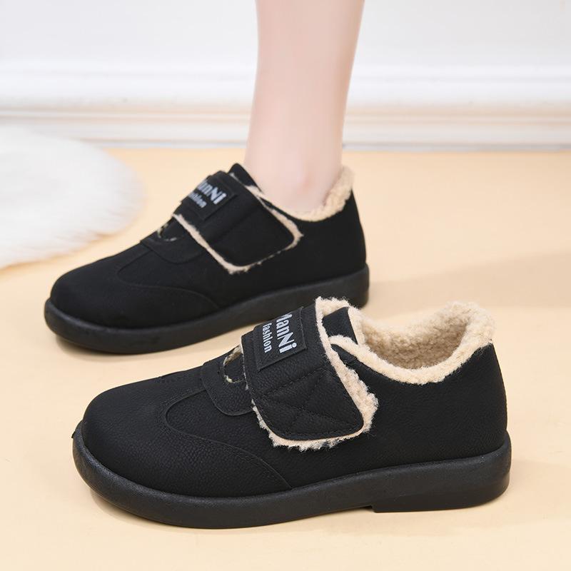 

Processing custom velvet warm cotton shoes women s 2025 winter new large cotton type elderly Velcro casual snow boots 36