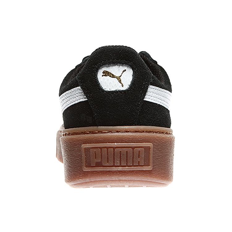 PUMA Suede Platform Sneakers Black Brown Womens 363906-02