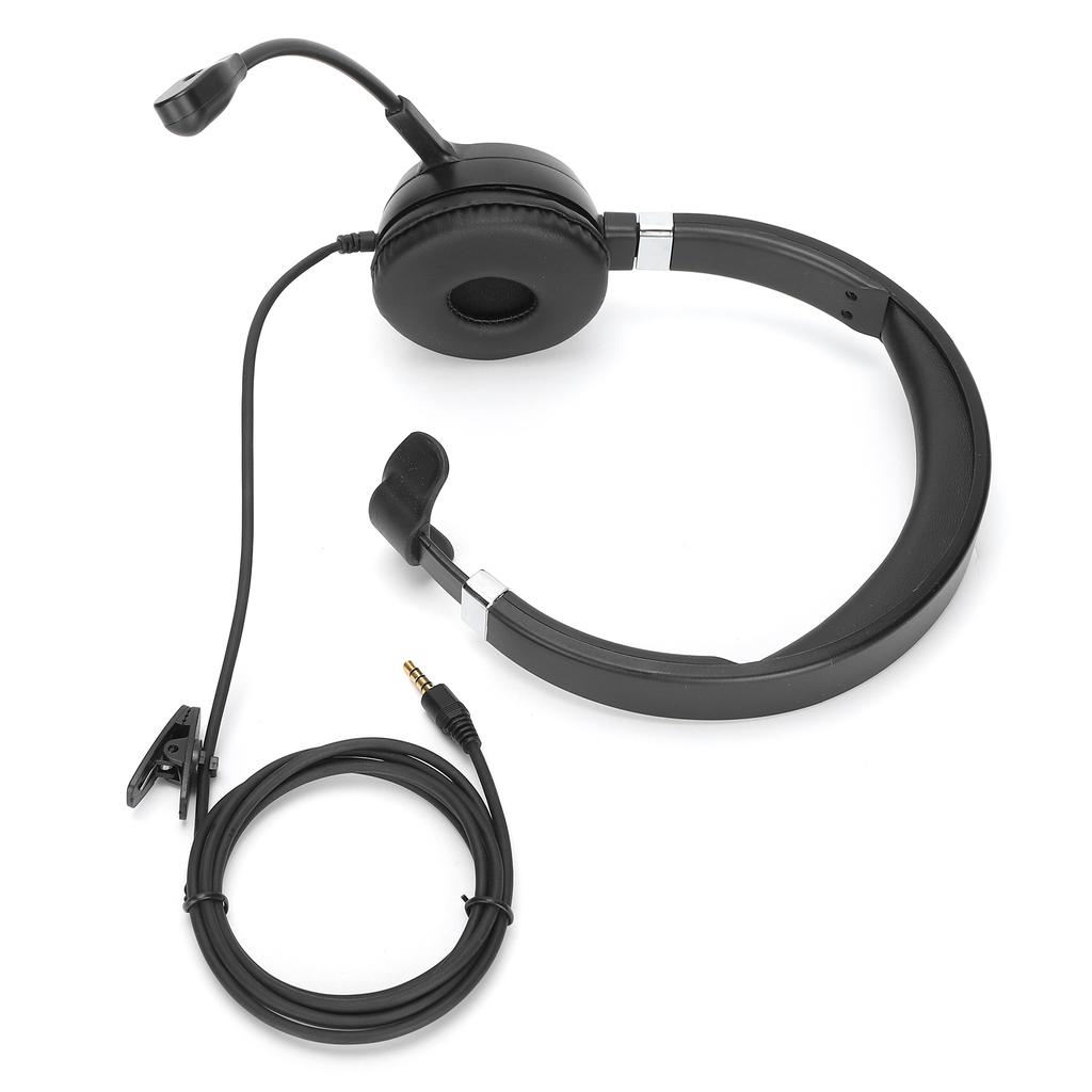 Monaural Headset Telephone Headset with Noise Canceling Microphone and Volume Control