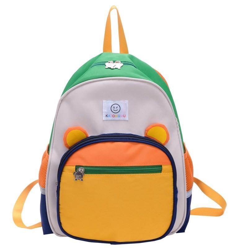 Adorable Cartoon Bear Backpack For Kids Spacious Durable Nylon School Bag For Boys And Girls