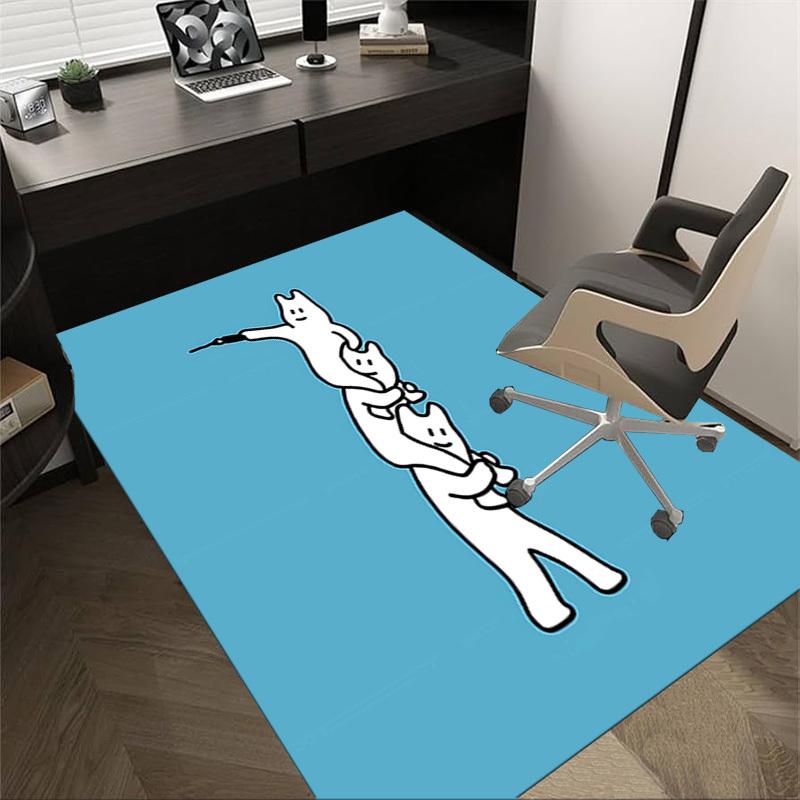 

1PC cat stacker Non-Slip Floor Carpet Compatible for Office&Living Room&Bedroom&Dining room - Flat- Soft & Pattern, Vibrant Colors-W287 60cm by 90cm