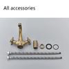 Senlesen Antique Faucet Bathroom Basin Faucet Two Handles Washbasin Taps Solid Brass Deck Mounted Hot Cold Water Mixer Tap,Gold