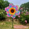 PVC Rotating Sunflower Wind Spinner Large Turntable Windmill  Outdoor Party Picnic Decor