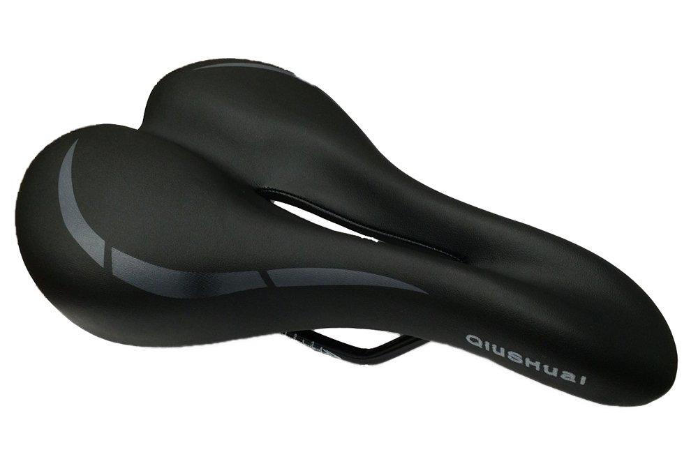 

Мягкое велосипедное амортизирующее толстое легкое универсальное седло, материал, полиуретан, установить, (черный) чёрный