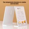 Acrylic A4 Menu Display Stand L Shaped Vertical Holder Name Card Display Desk Clear Sign Stand for Restaurant Promotion Event