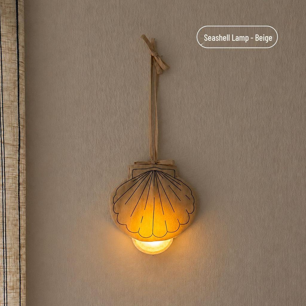 Shell Pearl Night Light: Plug-in Decorative Lamp for a Warm Bedroom Ambiance