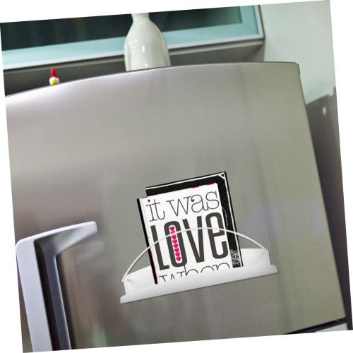 NUOLUX Newspaper Rack, Recipe Book Stand, Wall Shelf, Paper Towel Holder, Magnetic Refrigerator Kitchen Magnetic Shelf, Recipe Holder Storage Holder