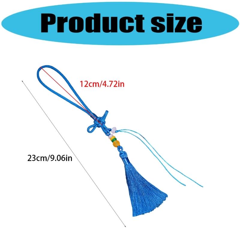 Colorful Tassels Keychain Pendant Phone Strap Chinese Knot Design Stylish Accessory For Keys Backpacks or Phones