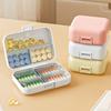 Double-Sealed Mini Pill Box Moisture Proof 7 Grids Medicine Storage Case Week Long Day Divided Double Sealed Portable Container